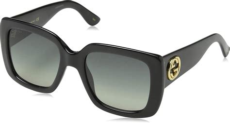 Gucci GG0141S 001 Black GG0141S Square Sunglasses Lens 